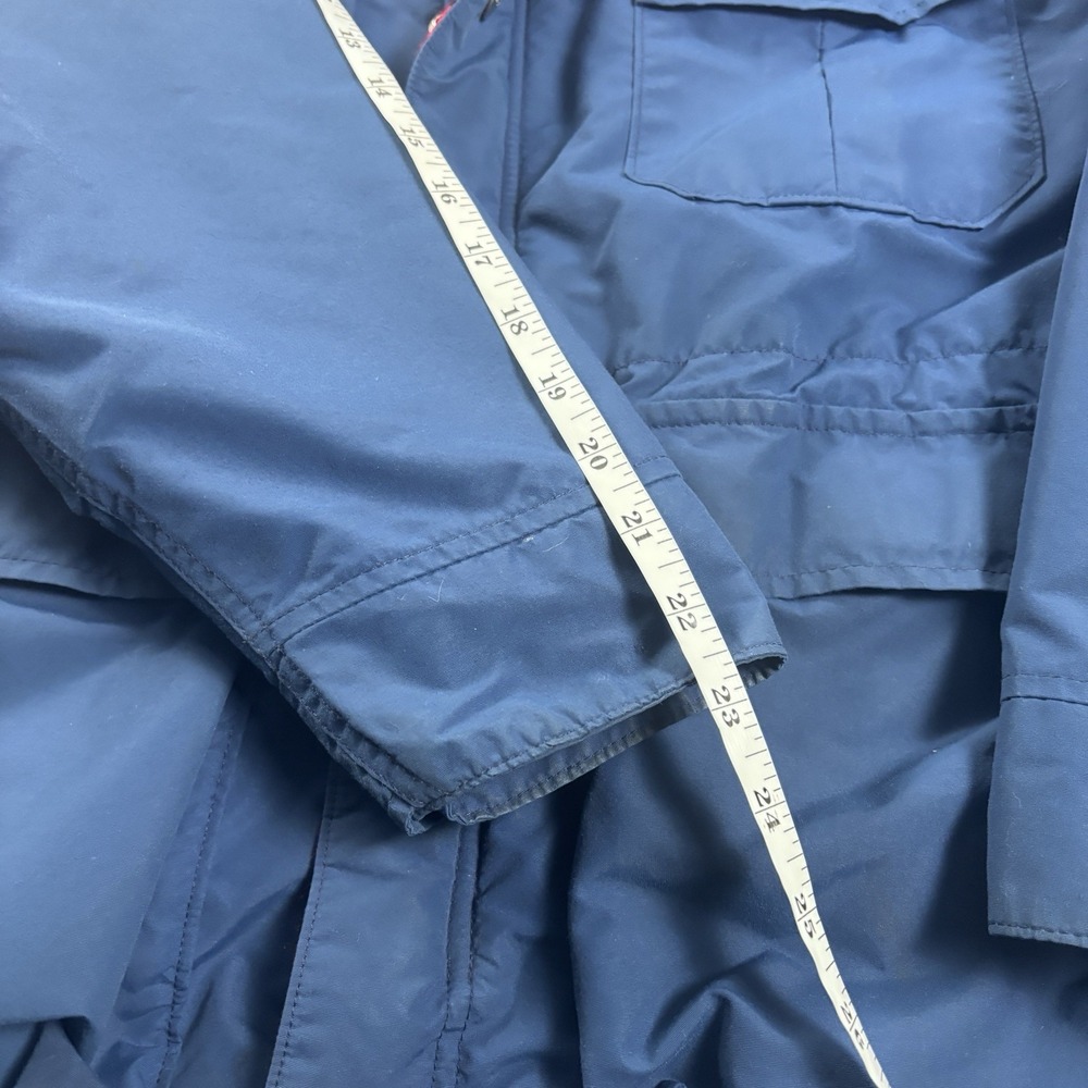 Vintage L.L. Bean Baxter State Parka Jacket Blue Wool Plaid Lined Women's M USA - Picture 6 of 10